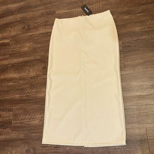 Boohoo faux leather midi skirt SZ 14
